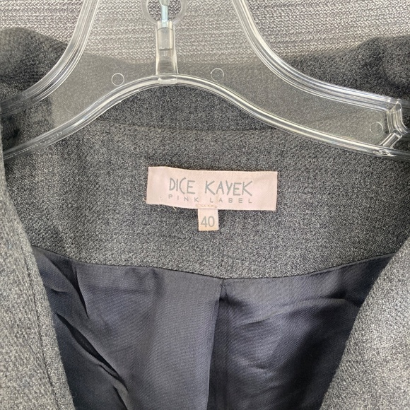 Dice Kayek Wool Coat Grey Women’s 40 Fits Medium - Picture 4 of 6
